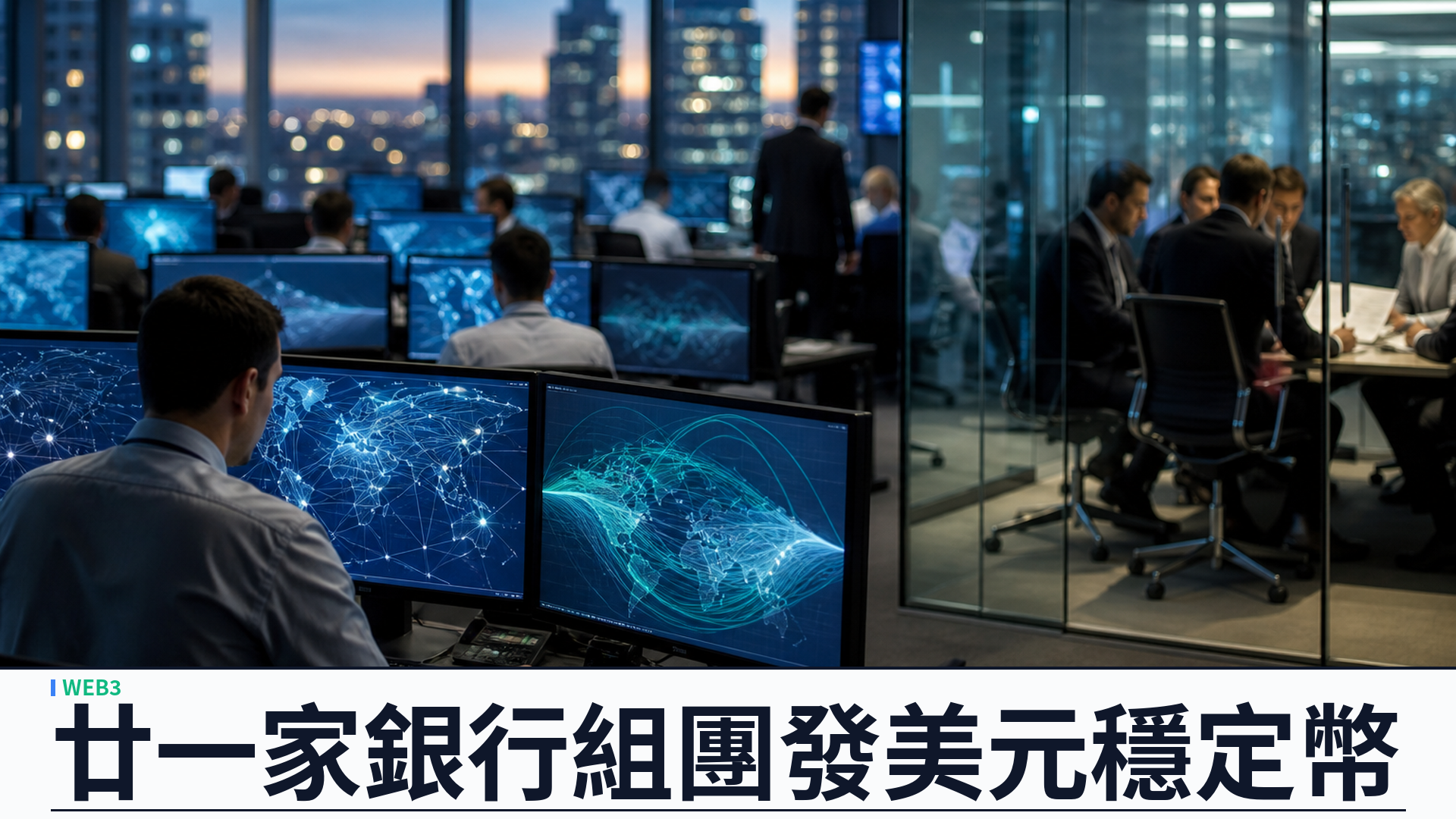 廿一家跨國銀行組團發美元穩定幣：下半年設公司，瞄準2027上半年上線