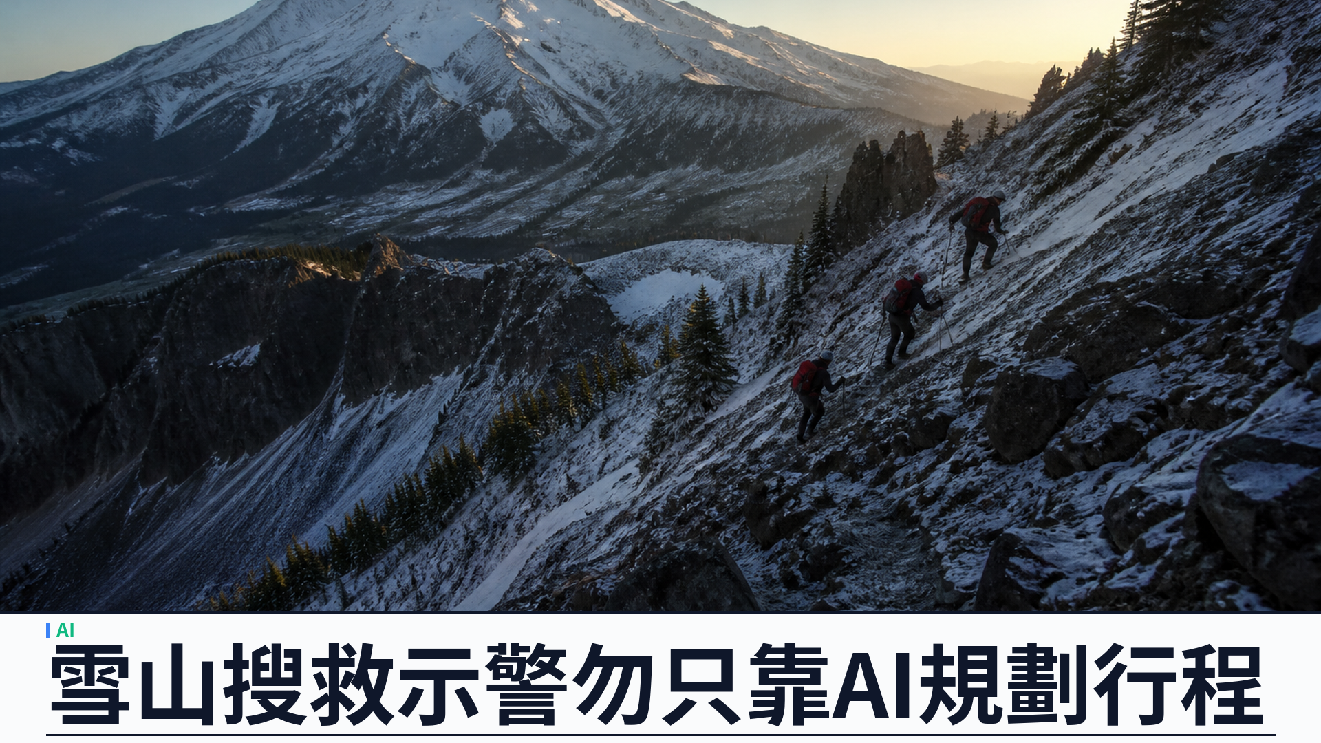 加州雪山搜救：三名登山者據報依賴 Gemini 規劃行程，縣警局籲勿只靠 AI